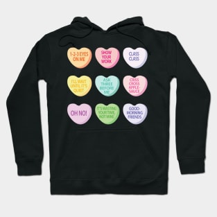 Funny Teacher Valentines Day Conversation Heart School Hoodie